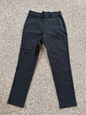 Who what wear Black pinstriped high rise straight pants 8